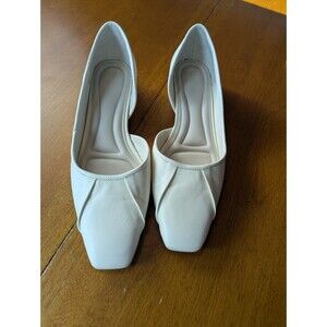 Franco Sarto Debrah Flat Size 8 Off White Ivory Leather Womens Dress Flats
